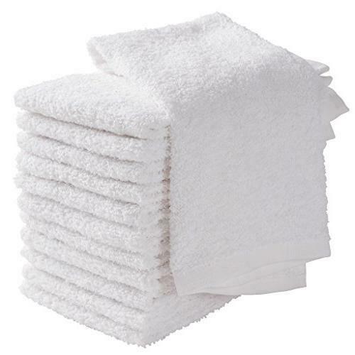 24 Kitchen Bar Mop Towels Cleaning Towels 16x19" Cotton White Kitchen Rags
